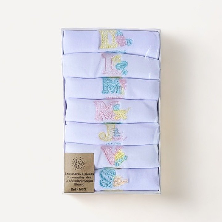 Set Semanario (7 Piezas) - Letricas de Amor para Niña